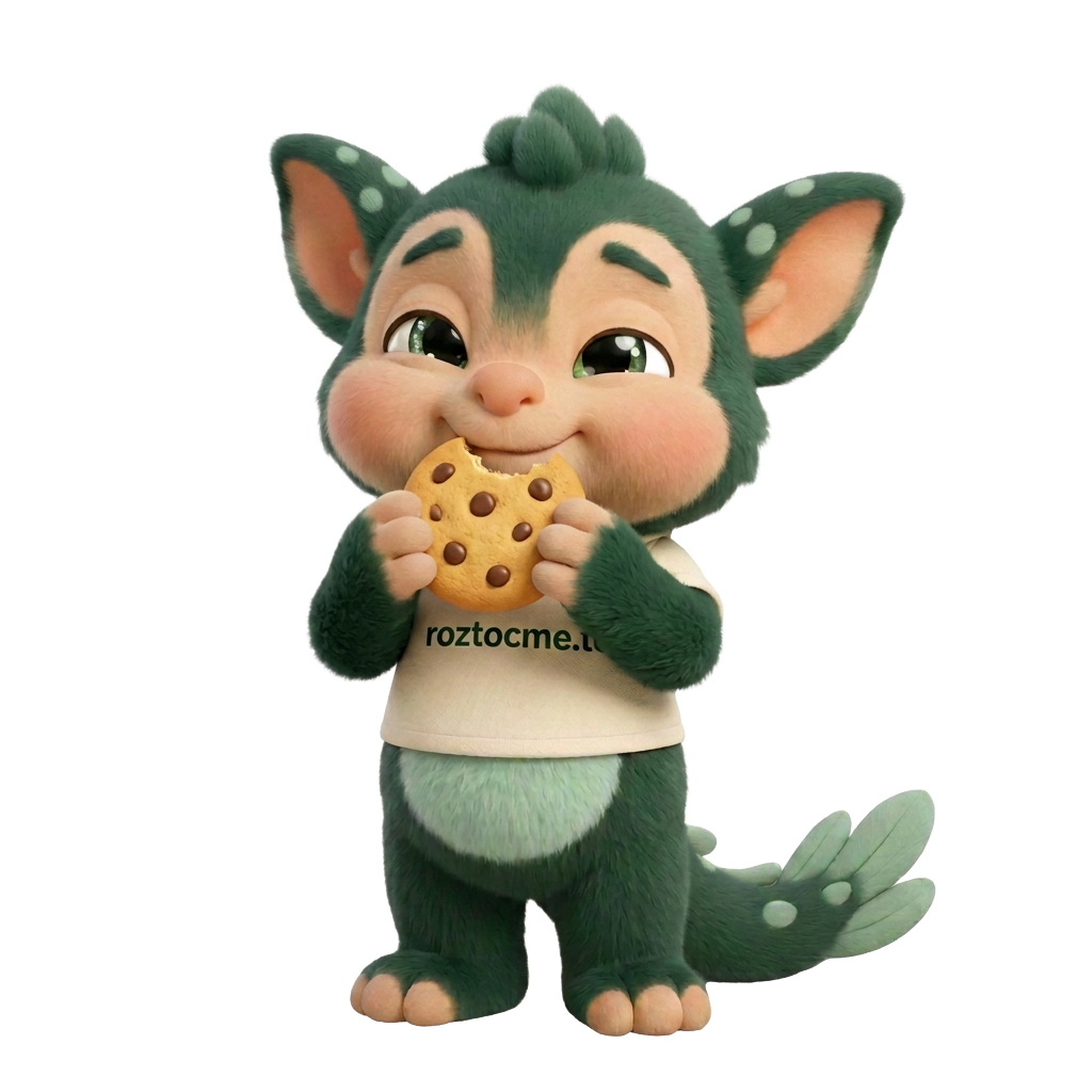 Roztočko — maskot roztocme.to je koláčik